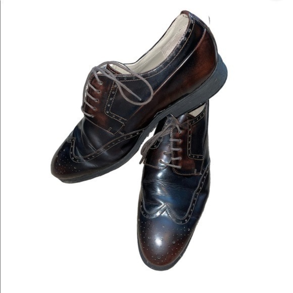 Clarks Cherry Mahogany Leather Dress Shoe - Picture 2 of 7